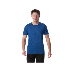 T-shirt 100% coton pour hommes, coupe ajustée, col rond de haute qualité avec ourlet incurvé, logo personnalisable, tissu tricoté, manches personnalisées - Product Image 2