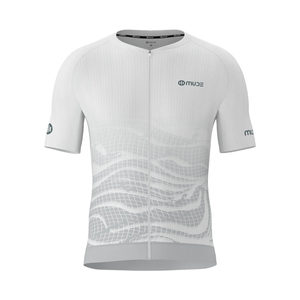 Maillot de cyclisme à manches courtes léger et respirant pour homme - DUNE Blanc Polyester - Product Image 3