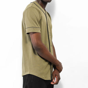 Maillot de baseball personnalisé en polyester respirant à transfert thermique, nouveau style, manches courtes, col en V, uniformes de baseball à séchage rapide, complet - Product Image 5