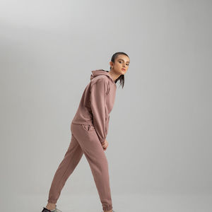 Ensemble de pantalons de survêtement à capuche d'hiver unisexe motif uni imprimé teint Plus XXL OEM Service disponible adultes survêtement polaire - Product Image 3