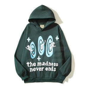 เสื้อฮู้ดผ้าคอตตอนสีล้วนสำหรับผู้ชายเสื้อมีฮู้ดพิมพ์ลายพัฟแบบ100% ได้สำหรับฤดูหนาว - Product Image 1