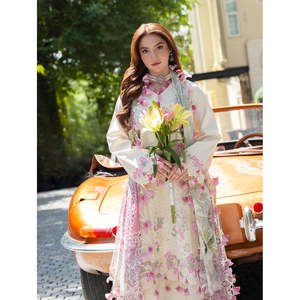 เสื้อชีฟองปักลาย Jade-3PC BIC-4764กางเกงพิมพ์ลายชิฟฟ่อน - Product Image 2