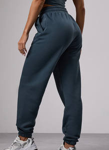 Nouveau design de vêtements de sport personnalisés Pantalon de survêtement pour femme en coton mélangé bleu gris Pantalon et pantalon de survêtement pour femme en tissu doux - Product Image 2