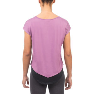 Camiseta de entrenamiento de manga corta transpirable de secado rápido para mujer, respetuosa con el medio ambiente, con serigrafía de logotipo personalizado, novedad - Product Image 2