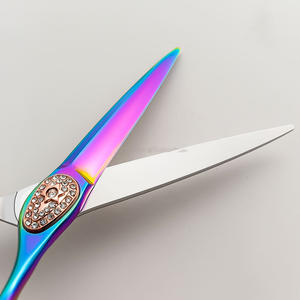 Ciseaux à cheveux au design coloré, 6,0 pouces, qualité supérieure, ciseaux de coupe pour barbier, acier japonais VG10, outils de coiffure - Product Image 3