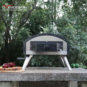 Expédition rapide Grand <span class=keywords><strong>four</strong></span> à pizza extérieur Gaz 16 pouces <span class=keywords><strong>Four</strong></span> à pizza de cuisson à rotation manuelle intégrée avec pierre à pizza - Product Image 5