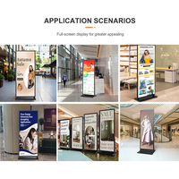 Écran d'affichage numérique vertical plein écran, lecteur publicitaire sur pied, moniteur barre étirée Android 4K