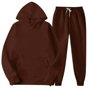 Sudadera de 2 piezas para hombre Quarter Zip Hoodie con pantalones de chándal Heavy Fleece Material Fleece - Product Image 1