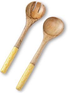 อุปกรณ์ไม้อะคาเซียสไตล์โมเดิร์น,เครื่องใช้ในครัวสำหรับเสิร์ฟช้อนส้อมสลัดช้อนส้อมเซิร์ฟเวอร์สลัด - Product Image 2