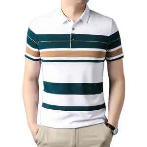 Camiseta informal de verano para hombre, transpirable, de secado rápido, manga corta, bolsillo, tela de punto bordada vaquera, 100% nailon personalizado - Product Image 4