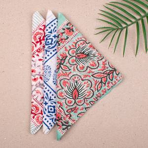 Juego de 3 Pañuelos de Algodón Unisex, Estampados a Mano, Estilo Boho, Ecológicos, para el Verano - Product Image 3