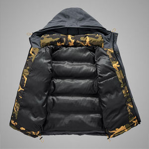 Fabricante 2023 OEM acolchado negro Unisex diseñador invierno con capucha burbuja bombardero de talla grande al por mayor chaqueta personalizada Puffer abrigo para hombre con logotipo personalizado - Product Image 3