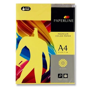 Paperline A4 80gsm <b>Ream</b> Copy <b>Paper</b> Canary Yellow 500 Sheets - Product Image 1