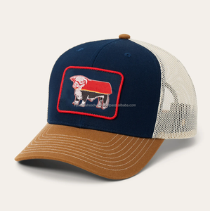 Professional Design High Quality Custom Logo Hat 5 Panel Trucker Hat Manufacturer Mesh Trucker Hats With Rope - Product Image 1