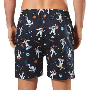 กางเกงว่ายน้ำชายหาดขาสั้นผู้ชายสไตล์ไฮสตรีทแบบลำลองแห้งเร็วผ้าฝ้ายโพลีเอสเตอร์พิมพ์ลายมีเชือกผูก - Product Image 6