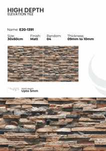 Azulejos de Porcelana para Pared Exterior de 300x600 mm, Acabado Arquitectónico - Product Image 5