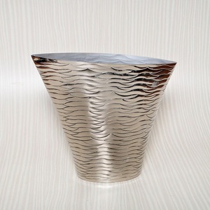 Jarrones de flores de metal chapados en oro profundo redondos de diseño moderno, Decoración de mesa de boda para el hogar, florero de lujo para proveedor mayorista - Product Image 5