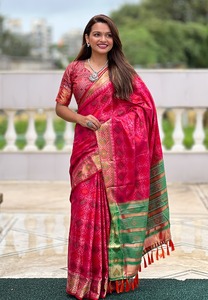 El diseñador de Bollywood, las últimas tendencias, usa la seda Patola más hermosa con Zari Weaving Saree, exportador y suministro indio - Product Image 6