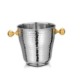 Cubo de hielo cilíndrico de acero inoxidable de diseño elegante con recipiente de hielo para Bar chapado en oro enfriador de vino - Product Image 4