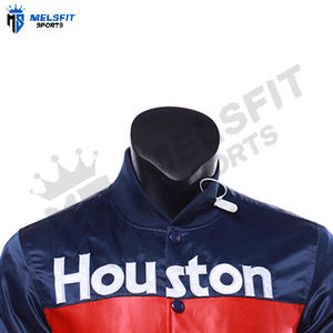 Veste universitaire en satin personnalisée pour homme, couleur personnalisée, col montant, logo frontal, respirante, coupe-vent, nom de l'équipe - Product Image 6