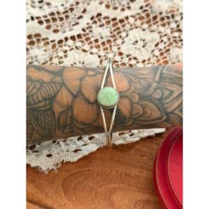 Navajo Handmade Sonoran Gold Turquoise & Sterling <b>Silver</b> Fashion <b>Cuff</b> <b>Bracelet</b> - Product Image 2