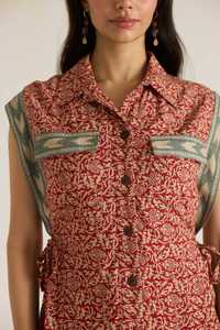 Mini vestido de alta calidad, elegancia sin esfuerzo con ajuste relajado, hermosas cortinas, forma de cintura definida, silueta teñida Lisa tejida - Product Image 4