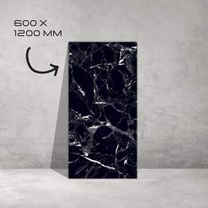 Azulejos de mosaico modernos de diseno europeo negro azabache granito 60x120 suelo de ceramica de porcelana piedra sinterizada - Product Image 6