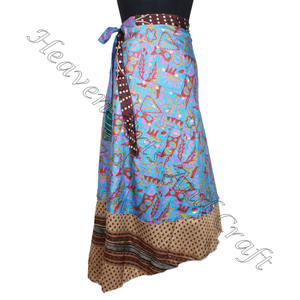 New Fashion Pareo Lava-Lavas Swimwear Cover-Ups and Sarongs for Women's Women Wear Vintage Silk Sari <b>Long</b> Length <b>Wrap</b> Around - Product Image 4