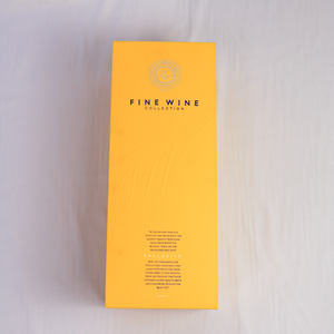 Caja de regalo de vino rígida dorada de lujo, laminación mate reciclable, embalaje de cartón impreso en offset, cierre magnético personalizado - Product Image 1