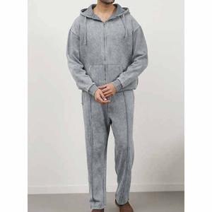 เสื้อฮู้ดแนวสตรีทของผู้ชายแนววินเทจผ้าคอตตอนผสม100% งานปักสีล้วนสำหรับฤดูหนาวกำหนดเองได้2025 - Product Image 1