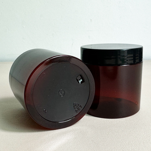 Botella de plástico de boca ancha PET marrón de 200ml para envasado de alimentos, tarro sellado, tarros en polvo, tarros de plástico en polvo para té, almacenamiento de alimentos secos - Product Image 2