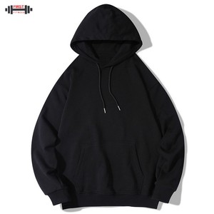 Venta al por mayor colorido hombro caído invierno hombres 100% algodón polar personalizado cordón pulóver con capucha 300gsm alta calidad - Product Image 1