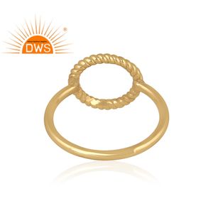 Último diseño hecho a mano, anillo apilable chapado en oro de 18 quilates, joyería fina Demi para mujer, regalo para ella - Product Image 4