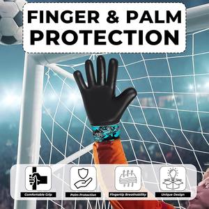 2025 Professional Soccer Goalkeeper Gloves Latex Outdoor Waterproof Full <b>Finger</b> Adjustable Wrist <b>Strap</b> Thickened Wear-Resistant - Product Image 6