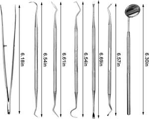 Juego de 7 Piezas de Removedor de Sarro Dental para Perros de Acero Inoxidable de Doble Cabeza, Herramienta Manual para Raspar los Dientes - Product Image 2
