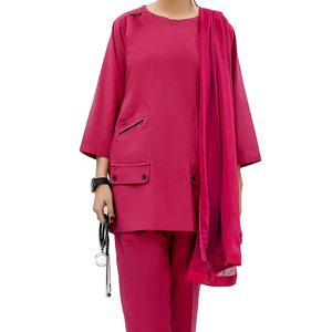 Haute qualité personnalisé été hôpital gommages en gros médical poche gommage costumes pour hommes tricoté conception extensible pour les médecins - Product Image 3