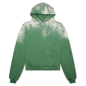 Sweats à capuche de haute qualité lavage à l'acide soleil délavé en détresse 100% coton Logo personnalisé pull goutte épaule recadrée Boxy sweats à capuche pour hommes - Product Image 4