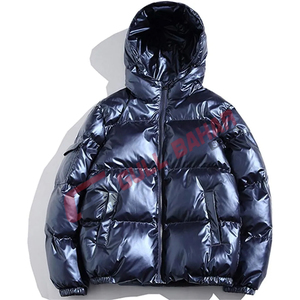 Veste d'hiver imprimée en gros OEM 2025 avec logo personnalisé veste légère à bulles d'air pour hommes capuche à col montant de haute qualité - Product Image 4