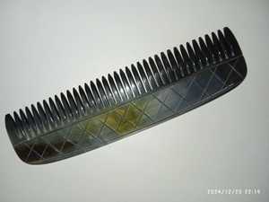 Precio directo de fábrica en peine común hecho a mano para peluquero de cuerno natural para desenredar cabello largo y grueso con curvas para uso en salón - Product Image 4