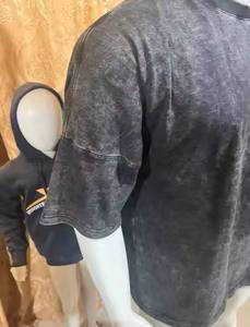 T-shirts personnalisés en gros de haute qualité en polyester/coton respirant à séchage rapide, col rond, en toile, pour hommes, surdimensionnés, avec logo personnalisé - Product Image 6