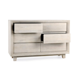 Armoire moderne en bois massif à 6 tiroirs multifonctionnelle réglable en hauteur pour salle de bain cuisine salon salle à manger chambre hôtel - Product Image 1