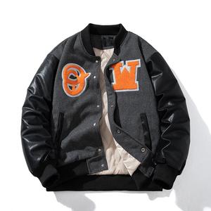 เสื้อแจ็กเก็ตเบสบอลย้อนยุคฮิปฮอปสตรีทเสื้อแจ็กเก็ตแต่งกระดุมสำหรับทั้งผู้ชายและผู้หญิง #835 - Product Image 4