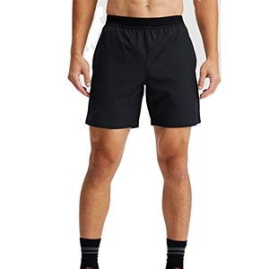 Pantalones Cortos Casuales Personalizados para Hombre, Ligeros, Cómodos, Sólidos, 100% Nailon, Tela de Lona, Cintura Elástica, Bolsillos, Resistentes al Viento - Product Image 1