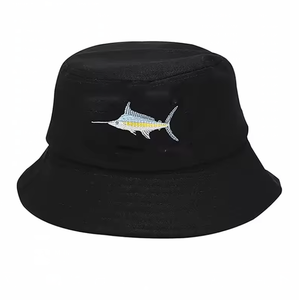 Pêcheurs seau chapeau Logo personnalisé exportation en gros Type unisexe poisson lettres seau été seaux chapeaux broderie - Product Image 3