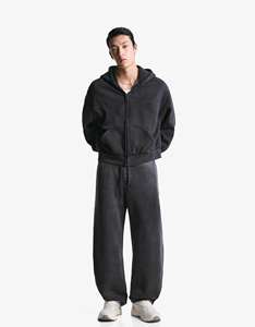 Sudaderas con Capucha de Invierno para Hombre de Alta Calidad Personalizadas, Color Bloque, Estilo Pullover, Lavado Ácido, Felpa de Poliéster/Algodón, Transpirable, Secado Rápido - Product Image 4