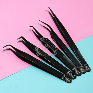 High Quality 90° Slim Boot Volume Lash Tweezers Eyelash Extension Tweezer 14cm Non-Slip Lightweight <b>Precision</b> <b>Tool</b> - Product Image 3