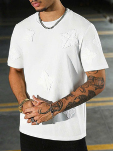 เสื้อยืดแขนสั้นสำหรับผู้ชายเสื้อยืดผ้าฝ้ายเนื้อนุ่มระบายอากาศเป็นมิตรกับสิ่งแวดล้อมป้องกันรอยยับออกแบบโลโก้ได้ตามต้องการ - Product Image 2