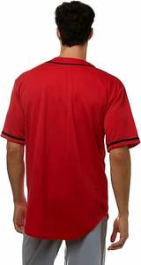 Camisetas de béisbol con botones personalizables para adultos, diseño único, características transpirables, ropa informal de fábrica, ropa de softball - Product Image 4