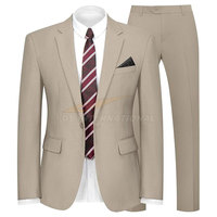 Setelan Jas Pria 3 Potong Motif Kotak-kotak Slim Fit Blazer Rompi & Celana untuk Acara Santai Formal atau Pakaian Pengantin Pria