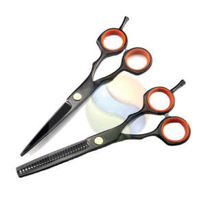 ชุดกรรไกรตัดผมมืออาชีพ น้ำหนักเบา สีดำและน้ำเงิน รุ่นพรีเมียม คมพิเศษ สำหรับร้านเสริมสวย - Product Image 5